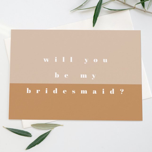 Blush Colour Block Will You Be My Bridesmaid Save The Date (Creator Uploaded)