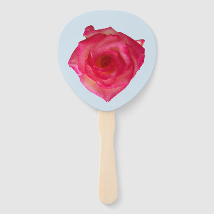 Blush coloured rose on a hand fan
