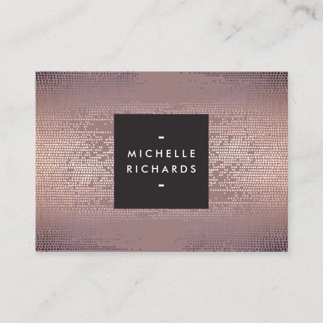 Blush Confetti Rain Pattern Modern Business Card (Front)