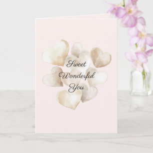 Blush Cream Hearts Love Match Card