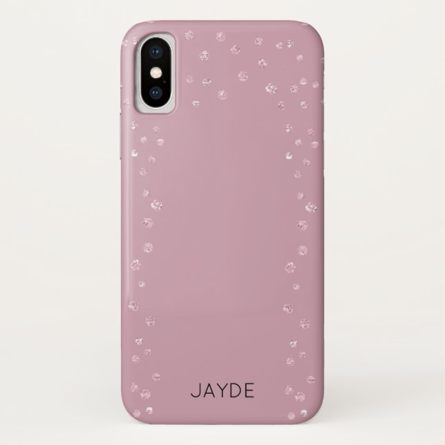 Blush Crystal Confetti Mobile Phone Case (Back)