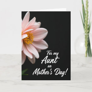 Blush Dahlia Mothers Day Card Aunt