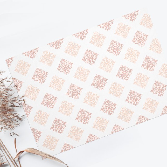 Blush Damask Pretty Custom Tissue Paper (Creator Uploaded)