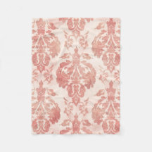 Blush Damask Watercolor Floral Vintage Pattern
