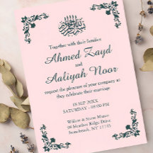 Blush & Dark Grey Subtle Islamic Wedding