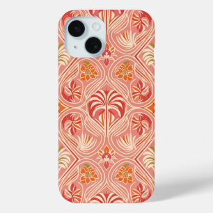 Blush Deco Palm Throw Pillow  iPhone 15 Case