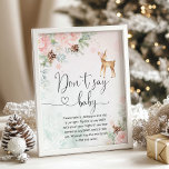 Blush deer pink winter Don't say baby game Poster<br><div class="desc">Blush deer pink winter Don't say baby game Poster.
Matching items available.</div>