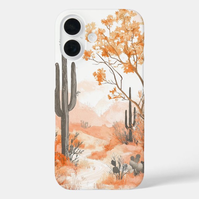 Blush Desert Bloom Phone Case (Back)