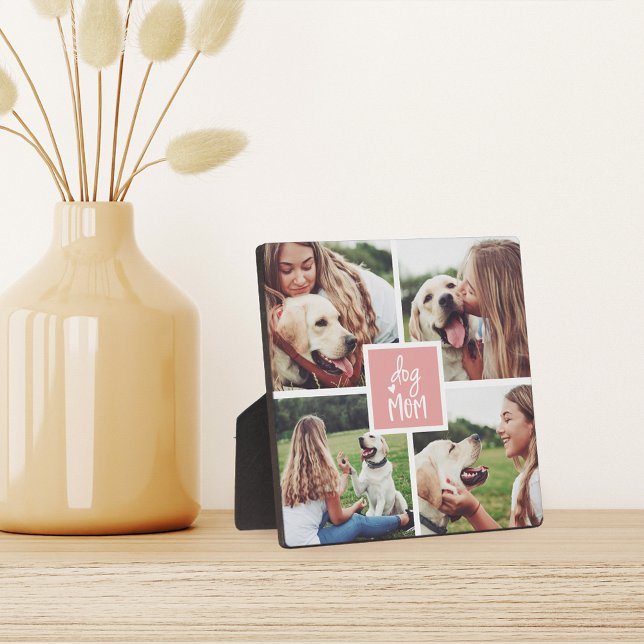 Blush | Dog Mom Photo Collage Plaque (Creator Uploaded)