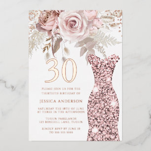 Blush Dress Fabulous 30th Birthday Party Rose Gold