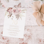 Blush & Dusty Rose 70th Birthday Party Rose Gold<br><div class="desc">Blush & Dusty Rose 70th Birthday Party Rose Gold Foil Invitation

See other invitations in our Niche and Nest Store</div>