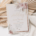Blush & Dusty Rose Floral Wedding Rose Gold Border<br><div class="desc">Blush & Dusty Rose Floral Wedding Rose Gold Border Foil Invitation

See other invitations in our Niche and Nest Store</div>