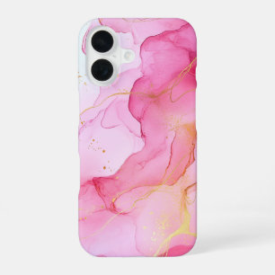 Blush Éclat Luxury Pink Watercolor Gold iPhone 16 Case
