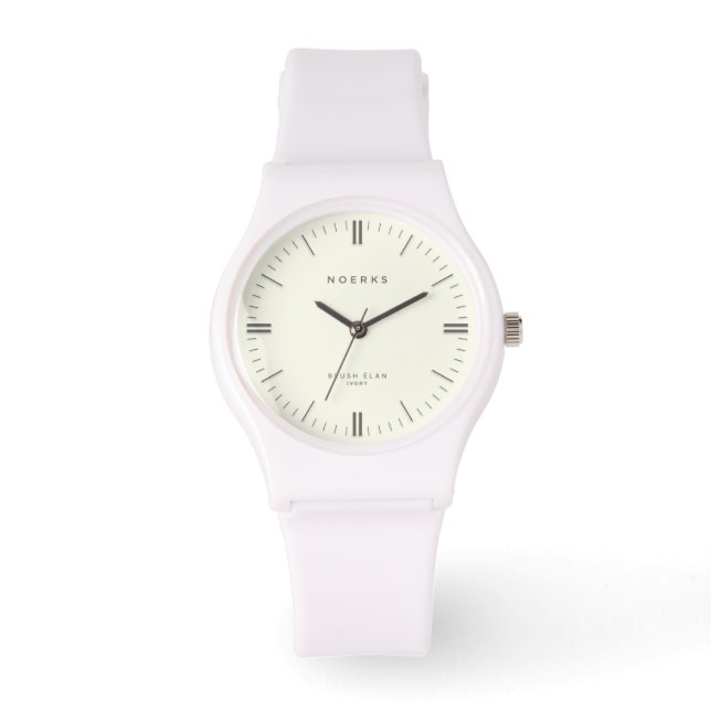 Blush Élan Minimalist Watch - Ivory (Front)