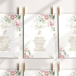 Blush & Eucalyptus Table Number 2 Seating Chart