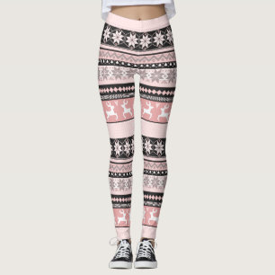 Blush Fair Isle Pattern Leggings