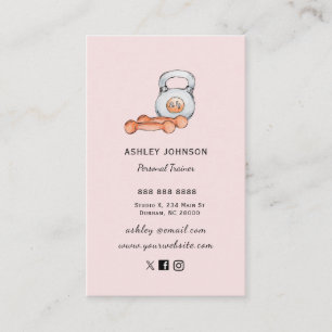 Blush Fitness gear Personal Trainer Business Card