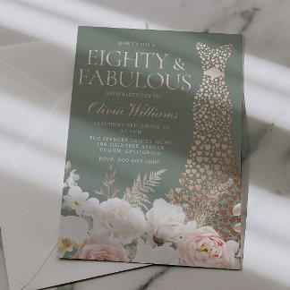  Blush Floral 80th Birthday Rose Gold Gown