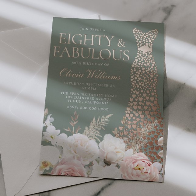  Blush Floral 80th Birthday Rose Gold Gown (Creator Uploaded)