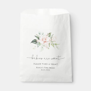 Blush Floral Babies are Sweet Please Take a Treat Favour Bag