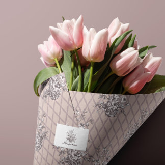 Blush Floral Basket Tissue Paper