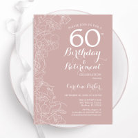 Blush Floral Birthday & Retirement Party