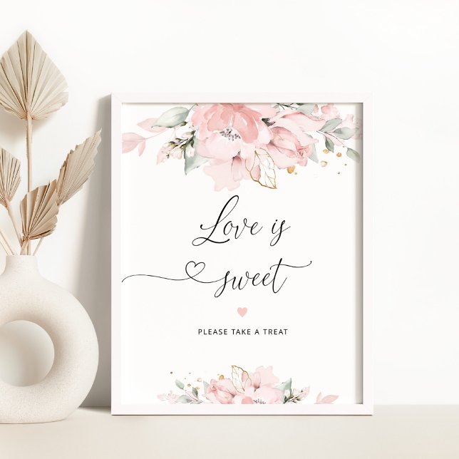 Blush floral bridal shower Love is sweet Poster (Creator Uploaded)