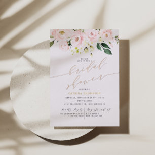 Blush Floral Bridal Shower Rose Gold