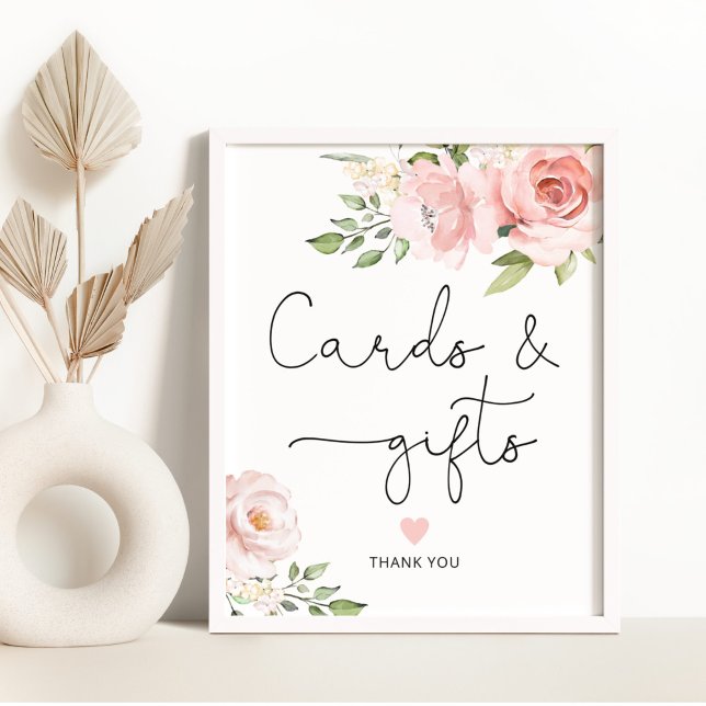 Blush floral Cards and gifts Poster (Creator Uploaded)