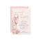 Blush floral chic brunch and bubbly champagne  inv