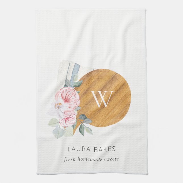 Blush Floral Chopping Board Napkin Catering (Vertical)