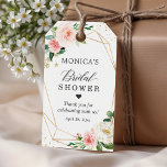 Blush Floral Dusty Blue Bridal Shower Thank You Gift Tags<br><div class="desc">Customise this "Modern Romantic Blush Pink Floral Dusty Blue Bridal Shower Favour Thank You Gift Tag" to add a special touch. It's a perfect addition to match your colours and styles. For further customisation, please click the "customise further" link and use our design tool to modify this template. If you...</div>