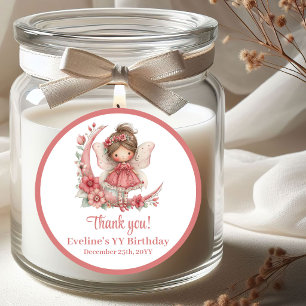 Blush Floral Fairy Cute Girl Birthday Stickers