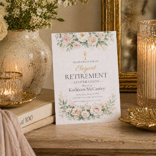 Blush Floral Farewell Invitation