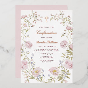 Blush Floral Frame Confirmation