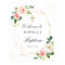 Blush Floral Gold Geometric Baptism Welcome Sign