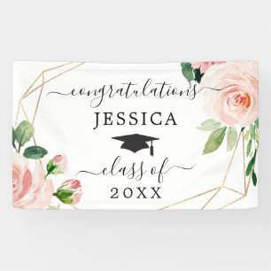 Blush Floral Graduation Banners