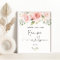 Blush floral leave your recipe card here poster