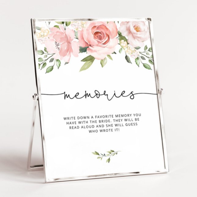 Blush floral memories with the bride poster (Creator Uploaded)