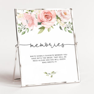 Blush floral memories with the bride poster