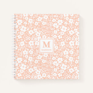 Blush Floral Monogram Notebook Journal