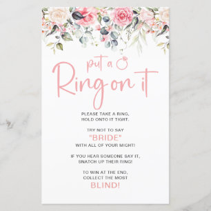 Blush Floral Put A Ring On It Game