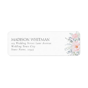 Blush Floral Return Address Label