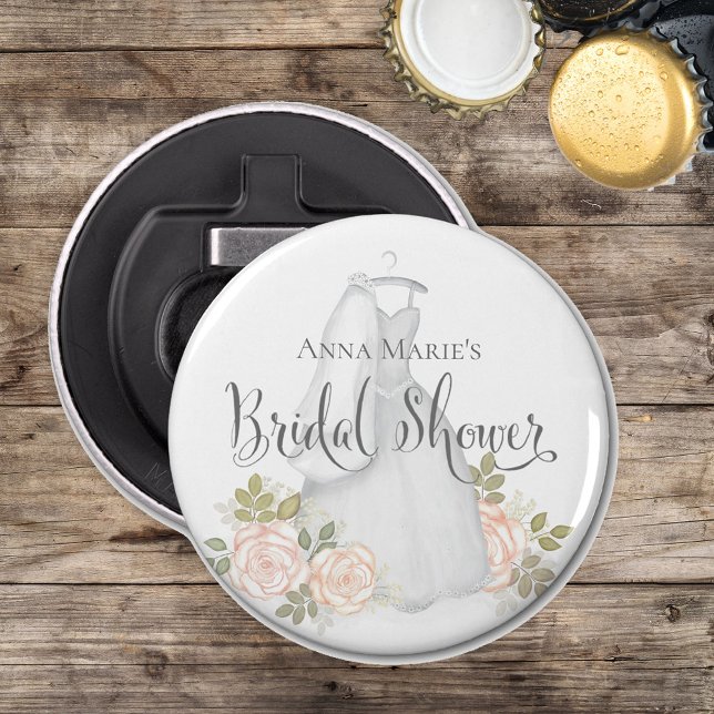 Blush Floral Rose Bridal Shower Favour Bottle Opener (Creator Uploaded)