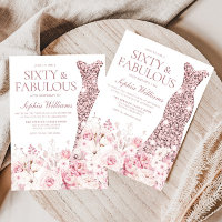 Blush Floral & Rose Gold Dress 60th Birthday Party