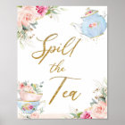 Blush Floral Tea Party Spill the Tea Bridal Shower