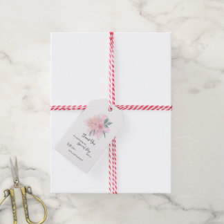 Blush Floral Watercolor Favour Tag