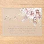 Blush Floral Wedding Details Enclosure Card Acrylic Invitations<br><div class="desc">Blush Floral Wedding Details Enclosure Card Acrylic Invitations

See matching collection in Niche & Nest Store</div>