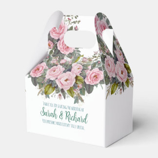 Blush Floral Wedding Favour Box
