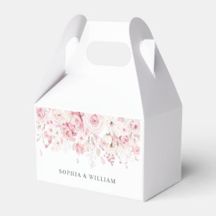 Blush Floral Wedding Favour Gift Box
